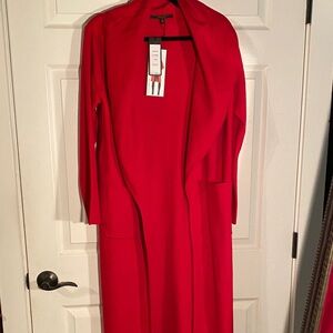 a new day Vibrant Red Trench Coat